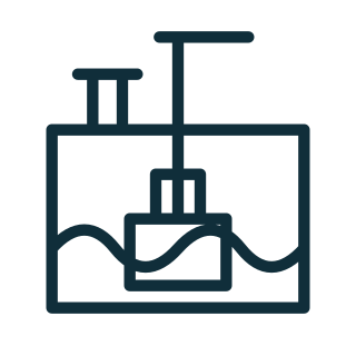 Sump pump outline icon